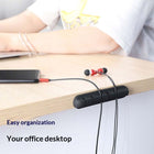 Silicone Desk Cable Holder — 3 Slots, White
