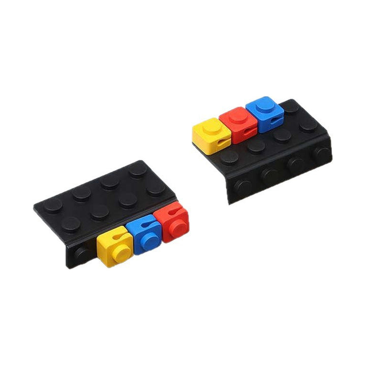 Building-Block Desk Cable Organizer — Black — product on white background
