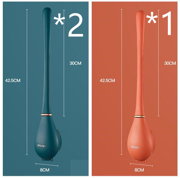 Set of 3 toilet brushes: two teal and one orange (supplier combination image)