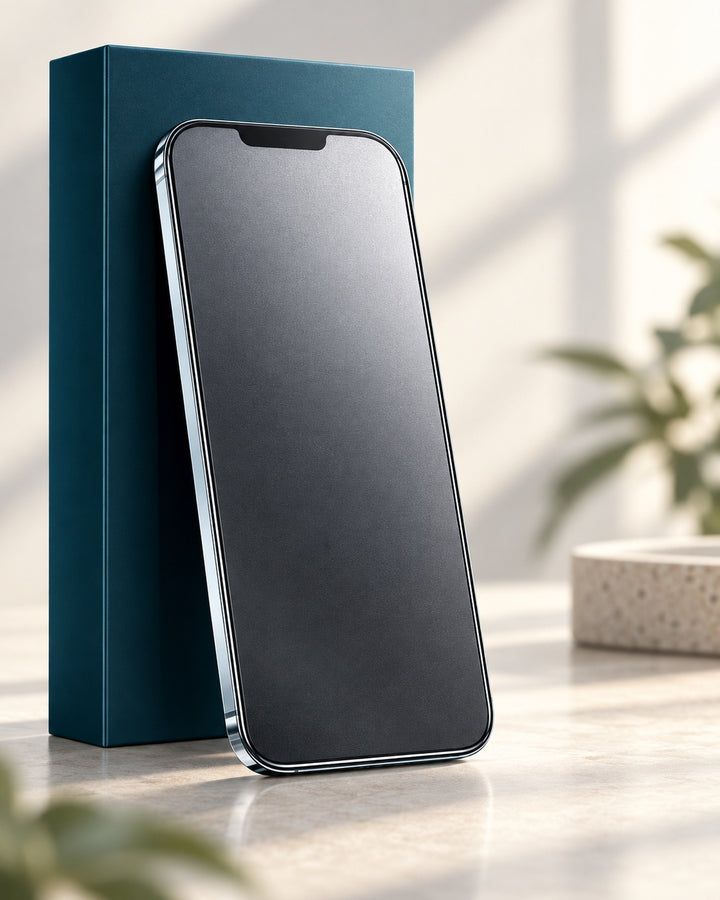 Frosted Screen Protector - iPhone 12 in the Keep Handy warm natural-light campaign