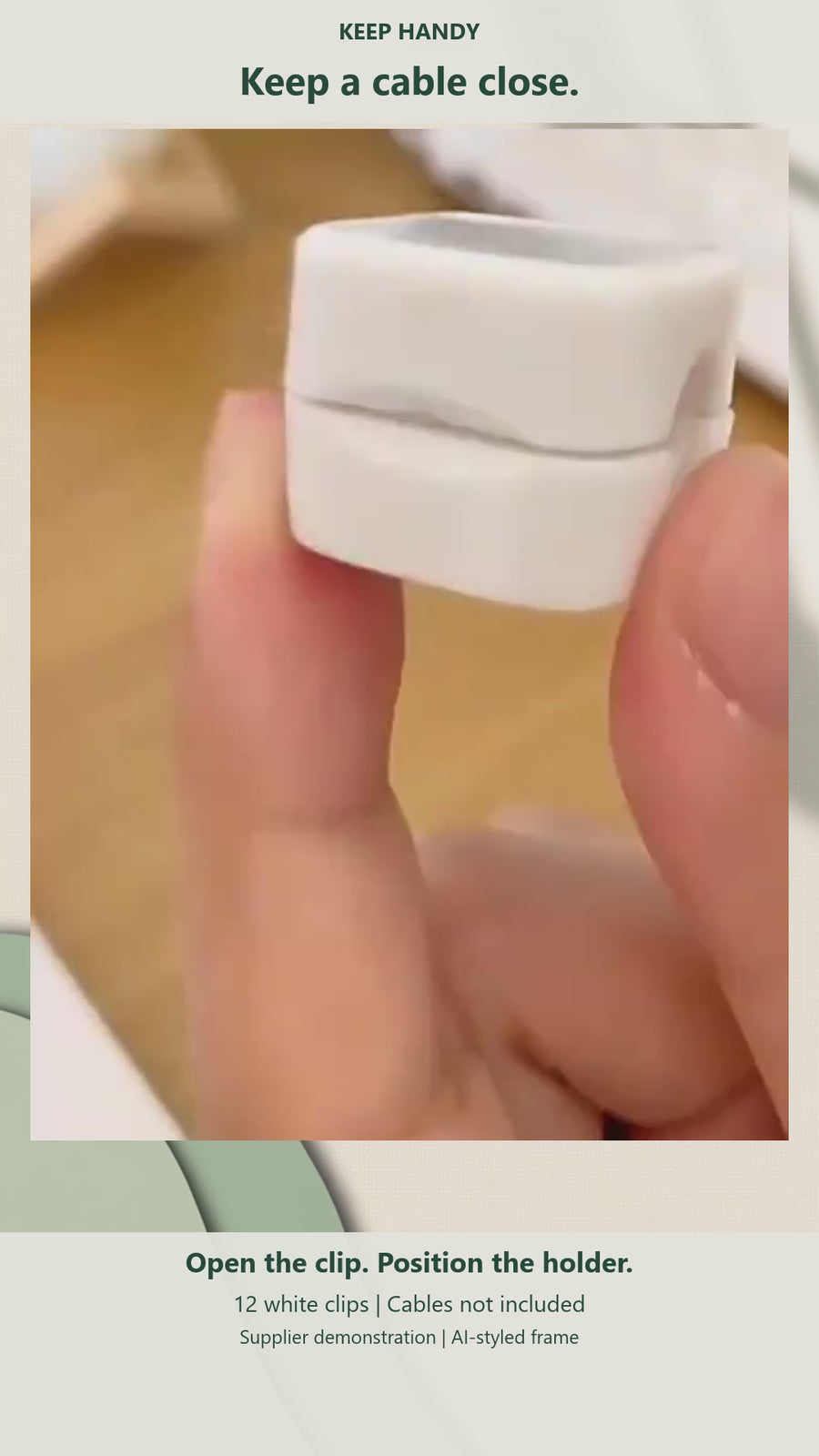 Supplier demonstration video for magnetic cable organizer 12 piece set